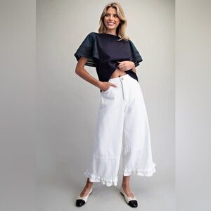 PARIS White Wide-Leg Women Jeans